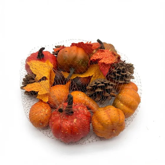 Calabazas- Piñas y Hojas de Otoño