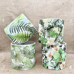 MACETERO CERÁMICA FLORAL