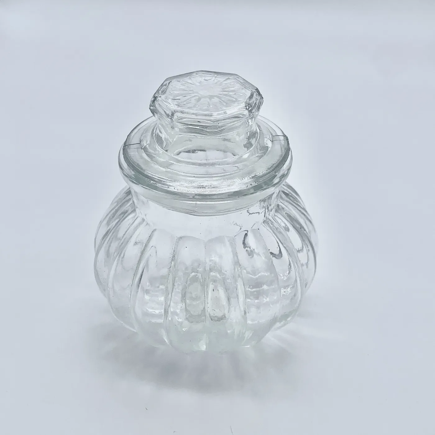 FRASCO VIDRIO CON TAPA DECO